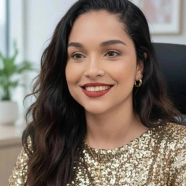 “Mulher segurando cesta de compras com legumes frescos em mercado.